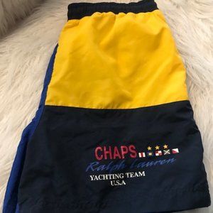 RALPH LAUREN CHAPS 'YACHTING TEAM USA' SWIM TRUNKS